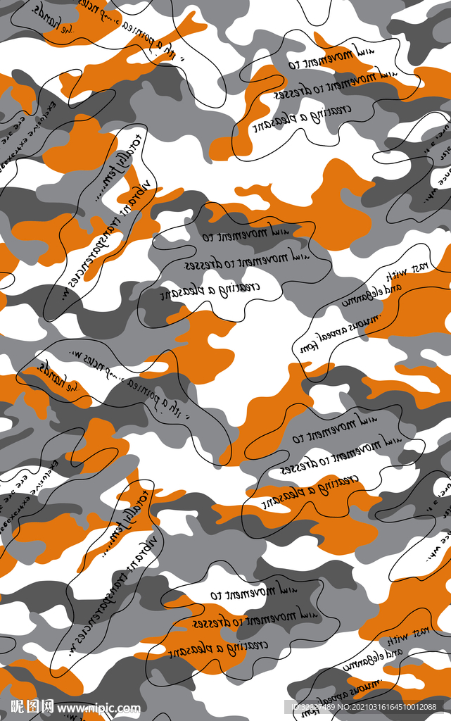 线条 字母 迷彩