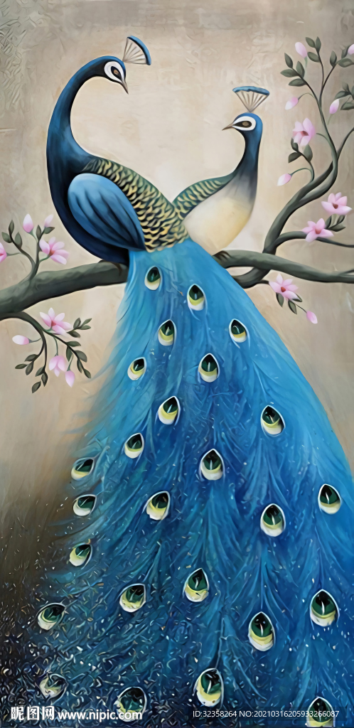孔雀装饰画