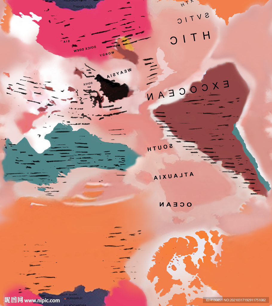 大牌 数码印花 面料设计 字母