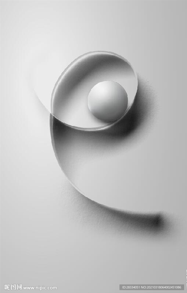 现代北欧风黑白立体几何装饰画