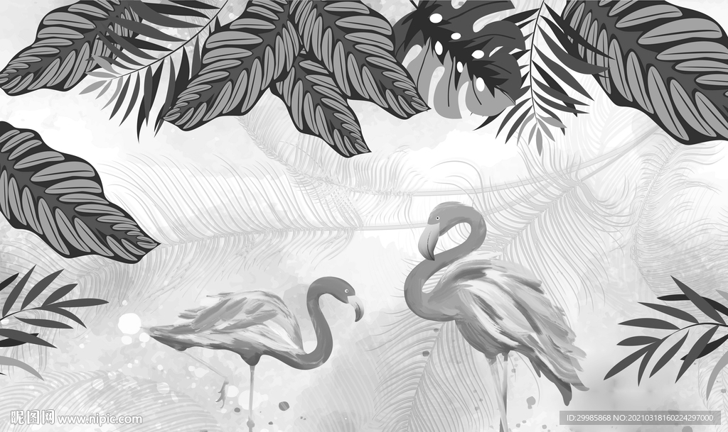 客厅背景墙画 tif分层