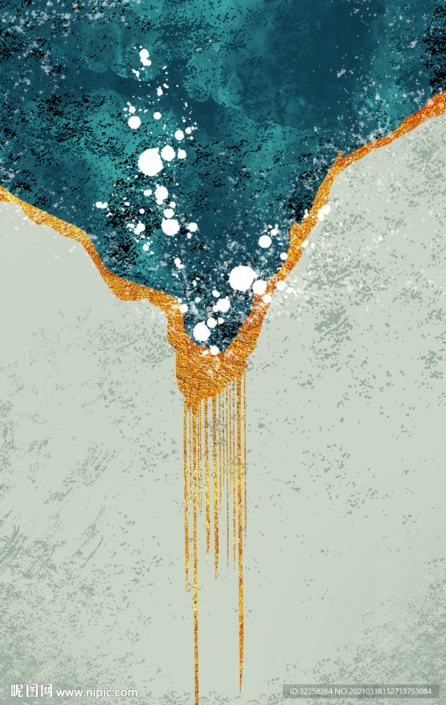 抽象色块装饰画