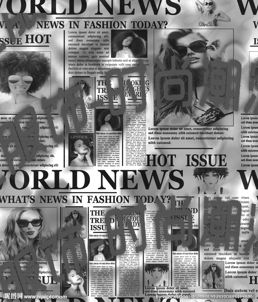 高清印花报纸花