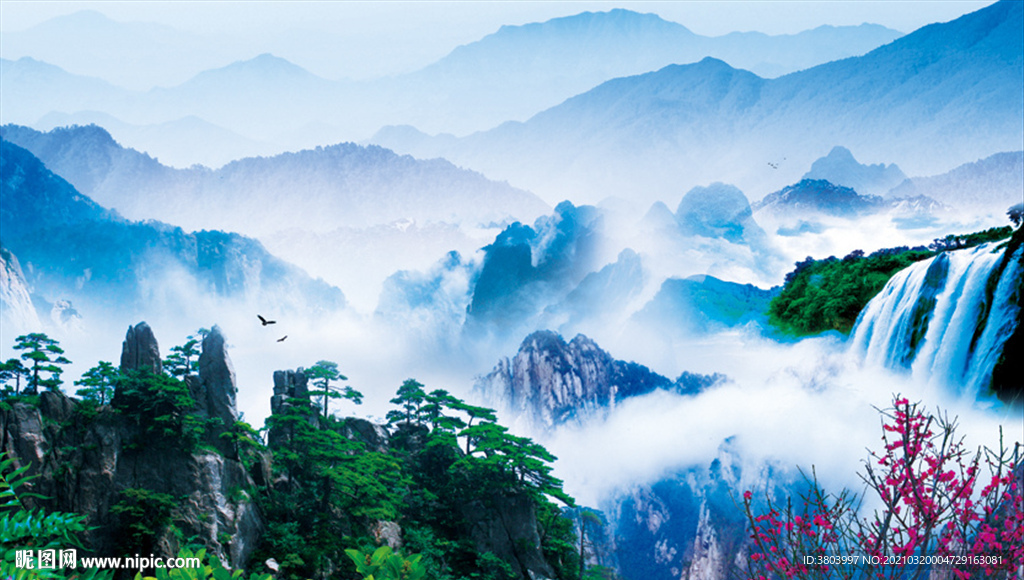 山水风景画 高山流水