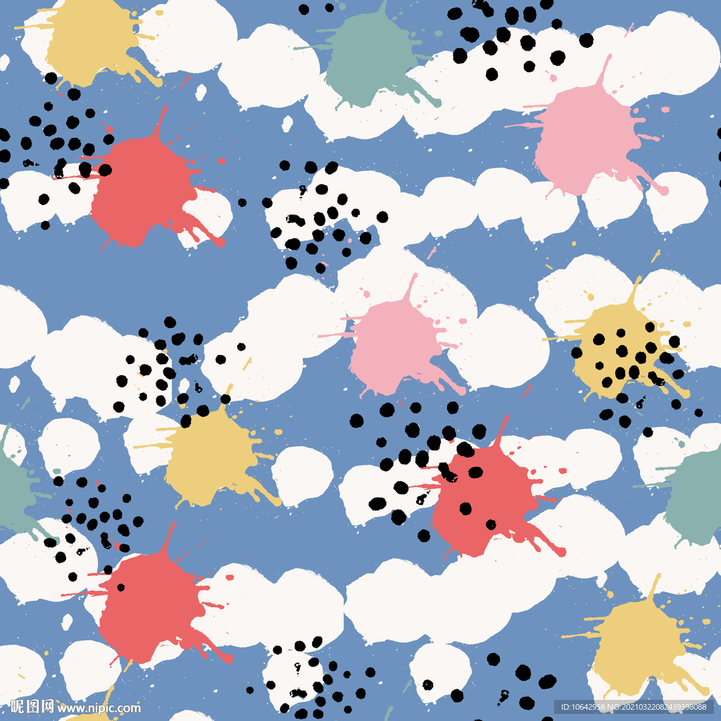 抽象几何涂鸦图案