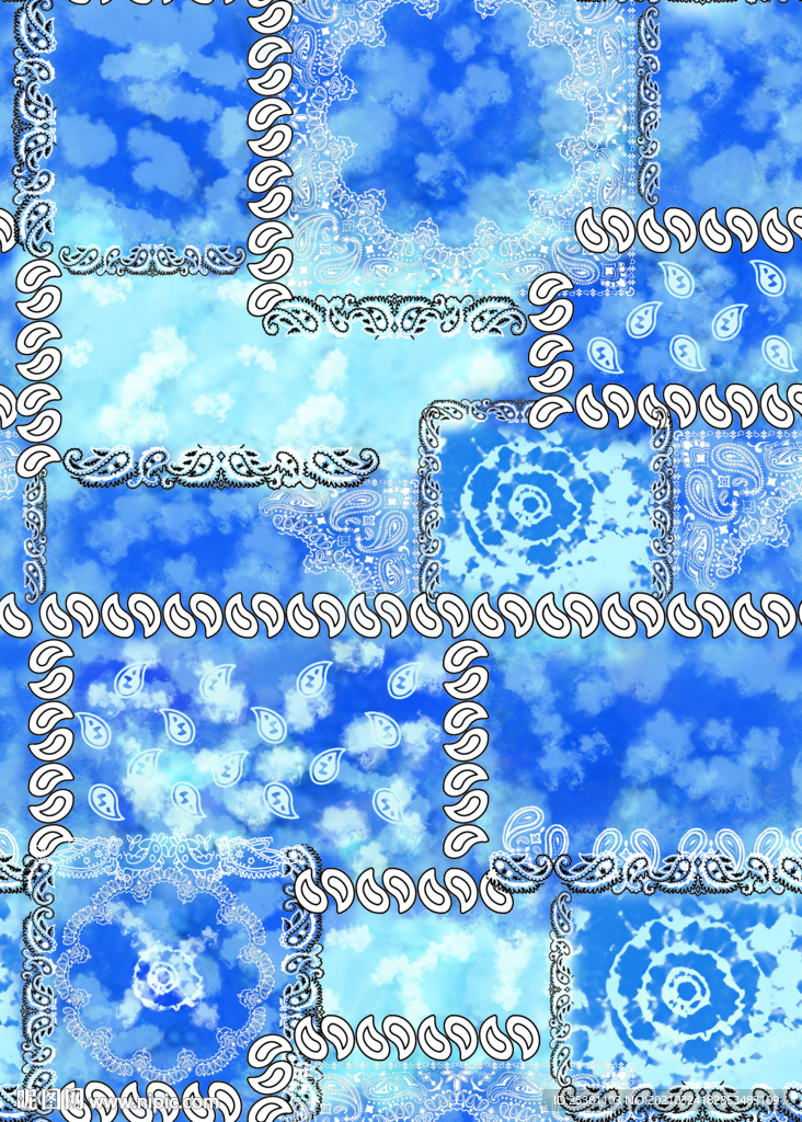 数码印 大牌 方巾 腰果