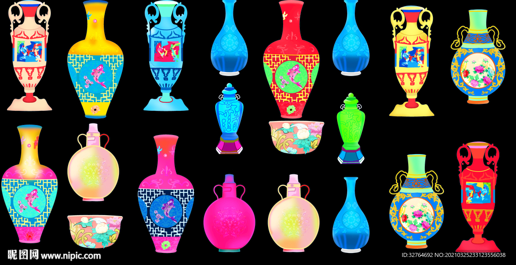 大牌 瓶子 手绘