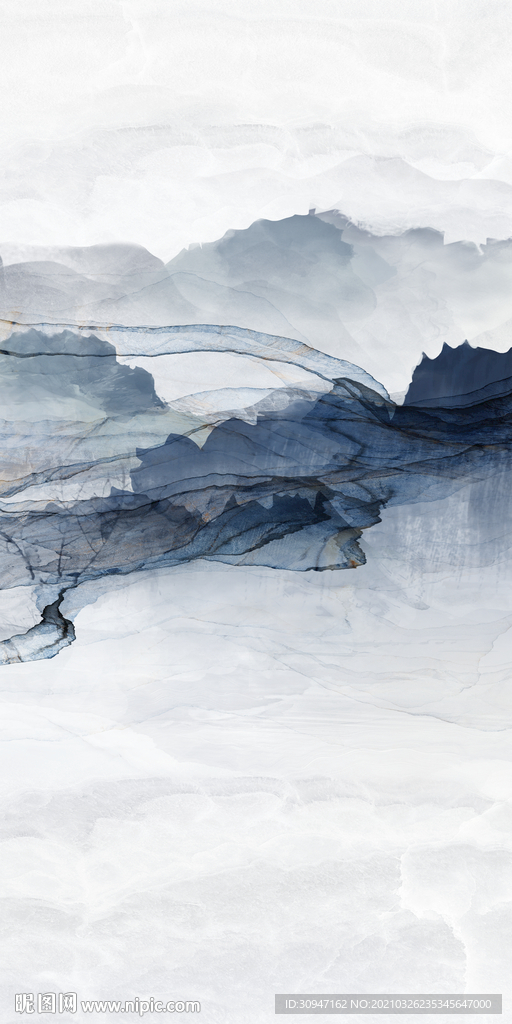 高清简约山水画