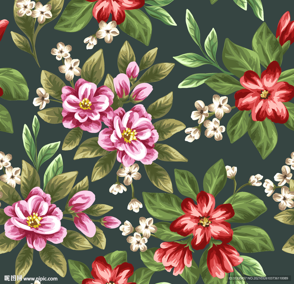 大牌花型 手绘花朵