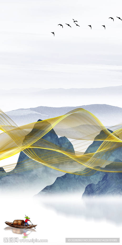 高端简约玄关爆款画