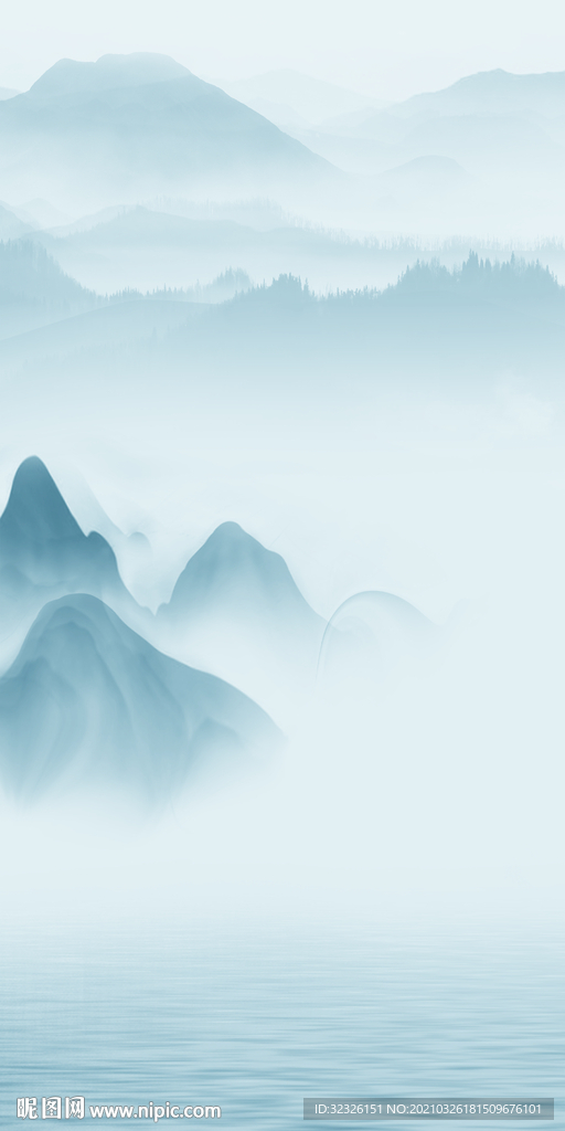 爆款 玄关山水框画 TIF分层