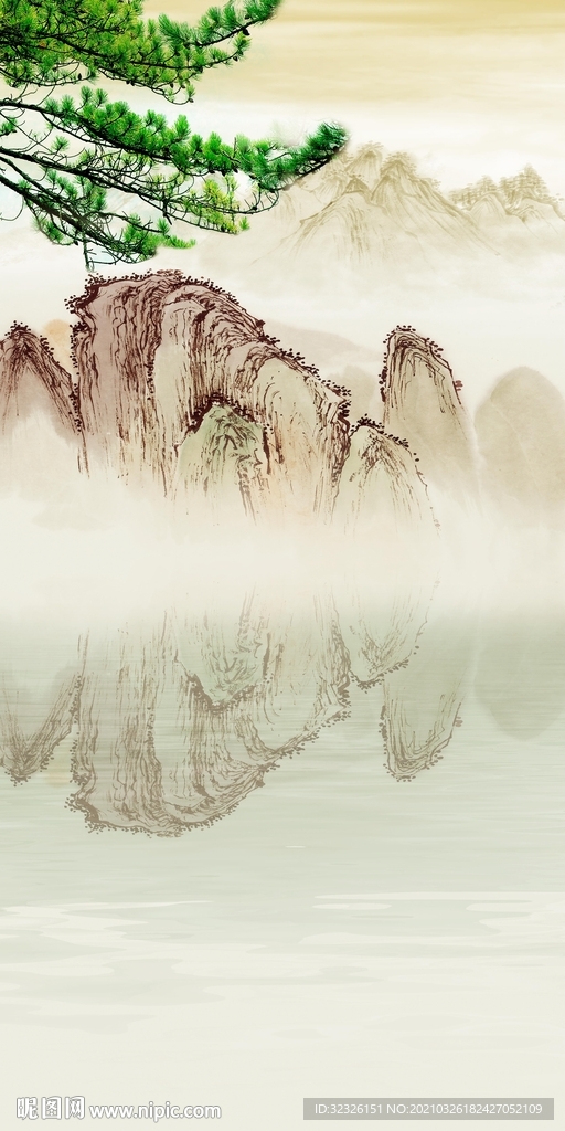 背景墙新风景玄关画 tif分层