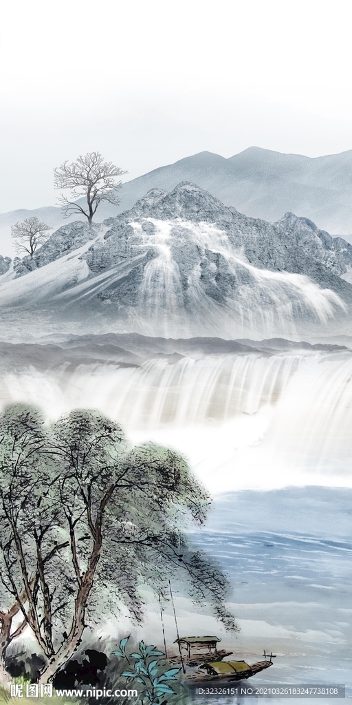 最新风景玄关画 tif分层