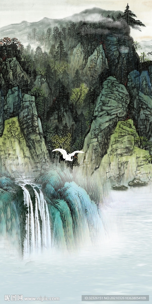 古风新风景玄关画 tif分层