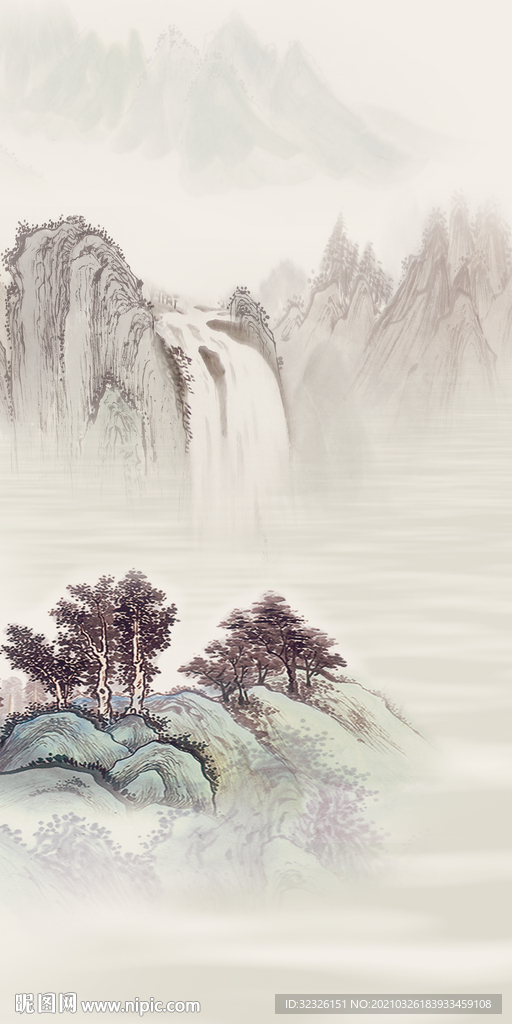 意境新风景玄关画 tif分层