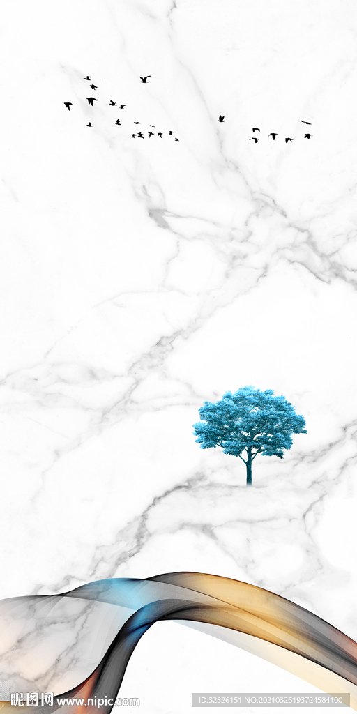 简约现代新无框画 tif分层