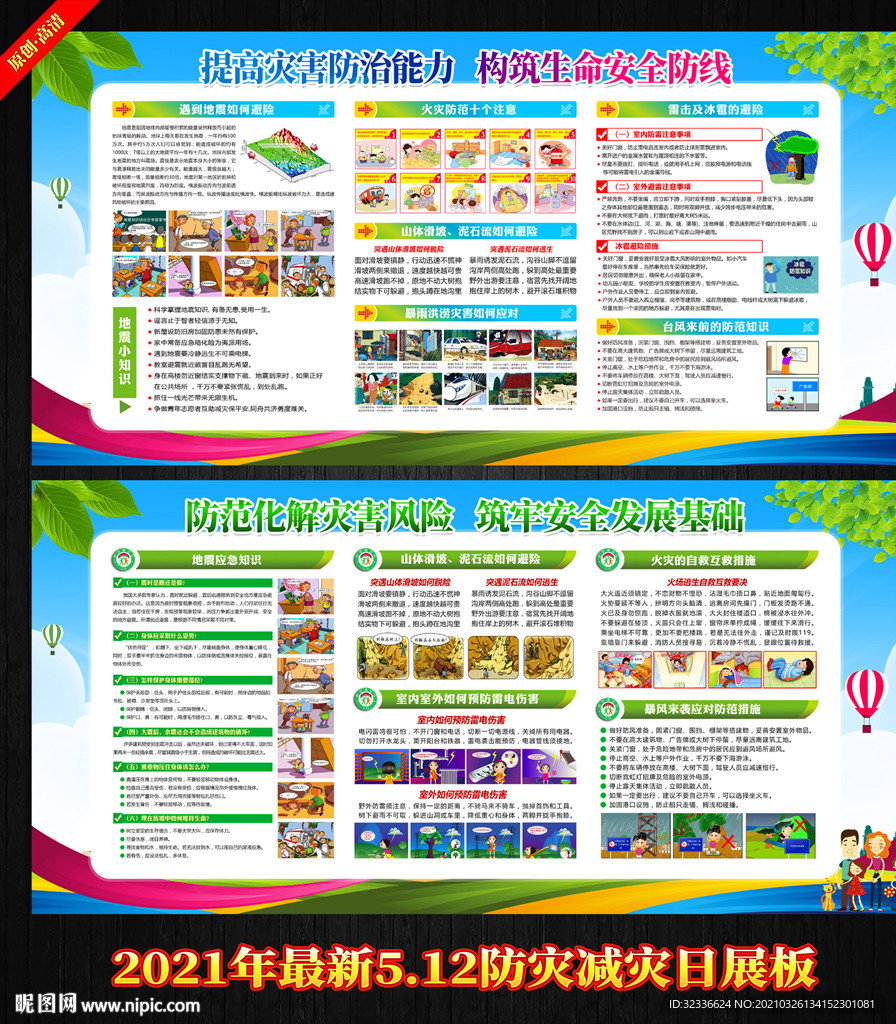 防灾减灾展板 灾害防范