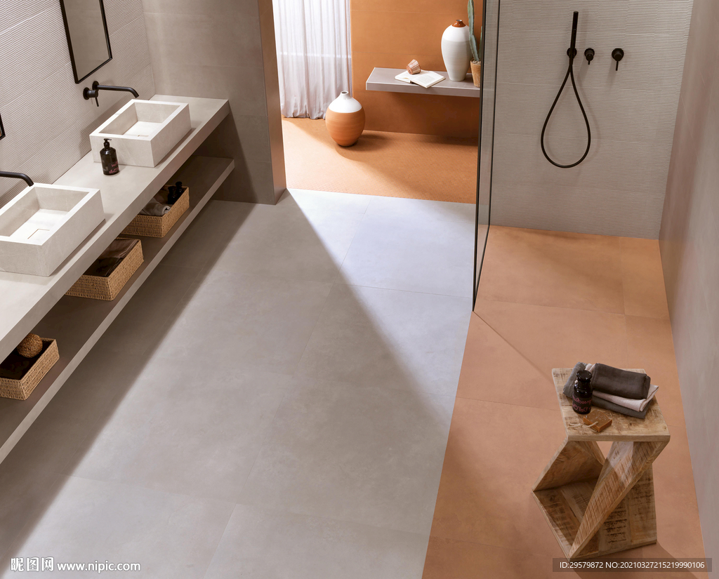 现代意式 瓷砖岩板效果图