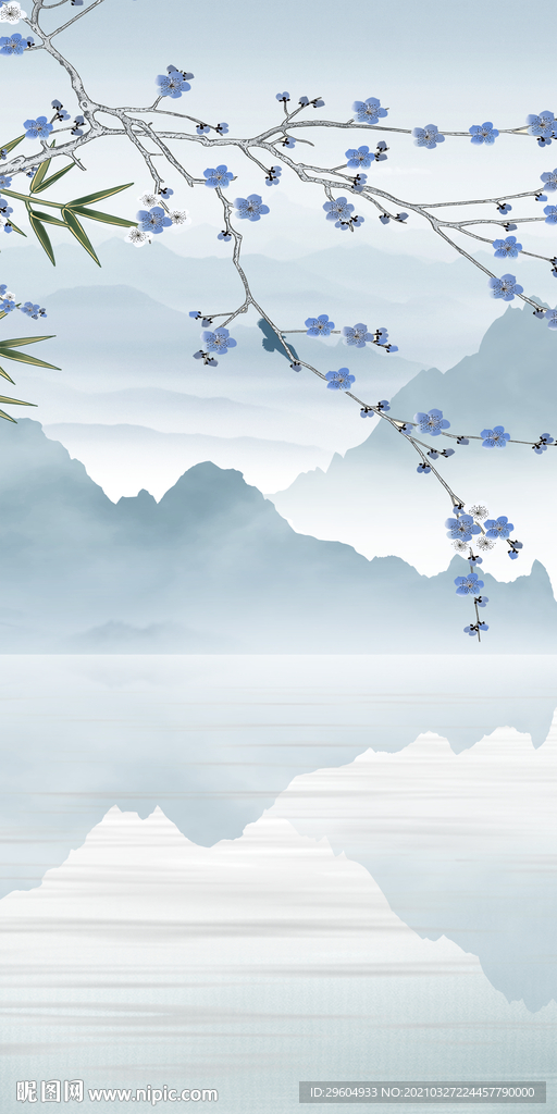 爆款山水意境玄关 TIF分层