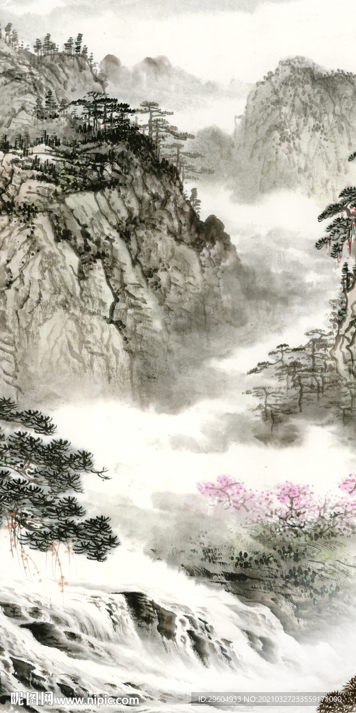 新款最新山水玄关 TIF分层