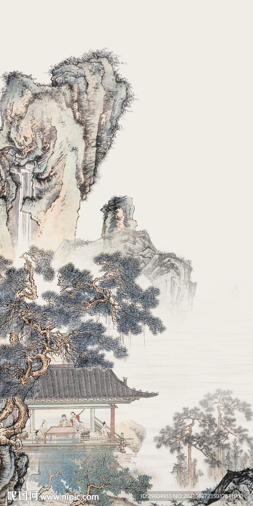 国画最新山水玄关 TIF分层