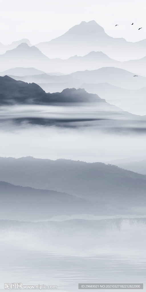 人气玄关新中式画 tif分层