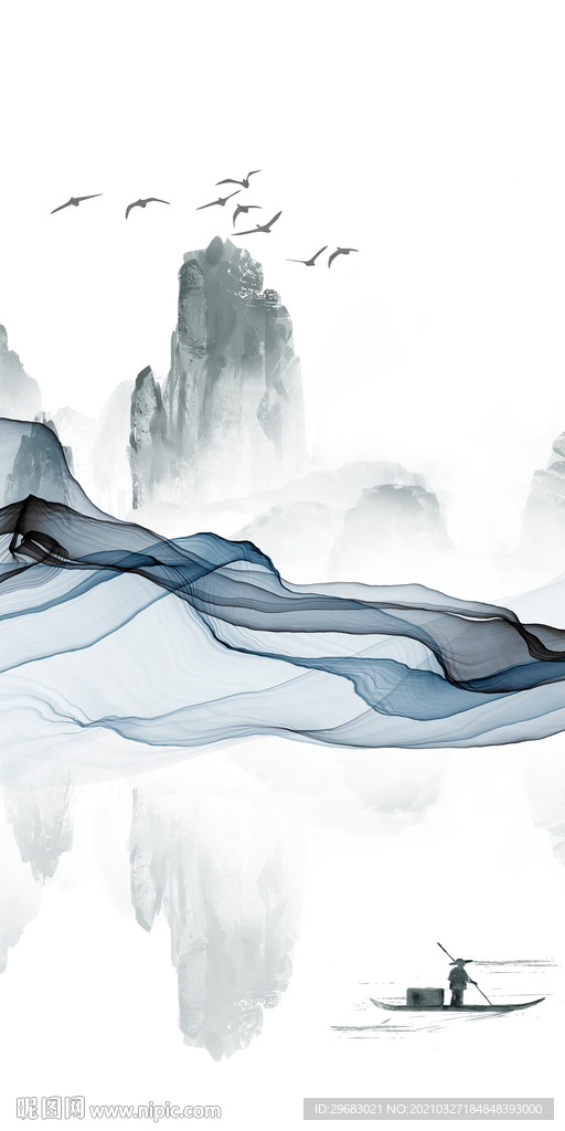 新品玄关中式画 tif分层