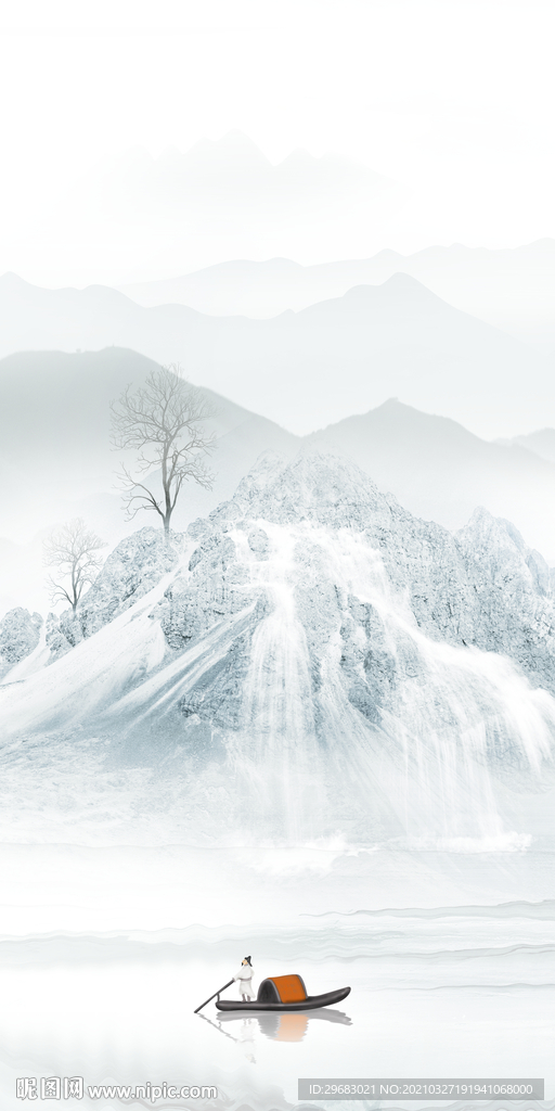 最新玄关画意境画 tif分层