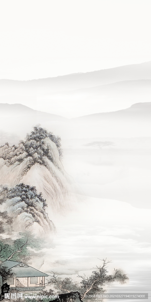 最新玄关画风景画 TIF分层