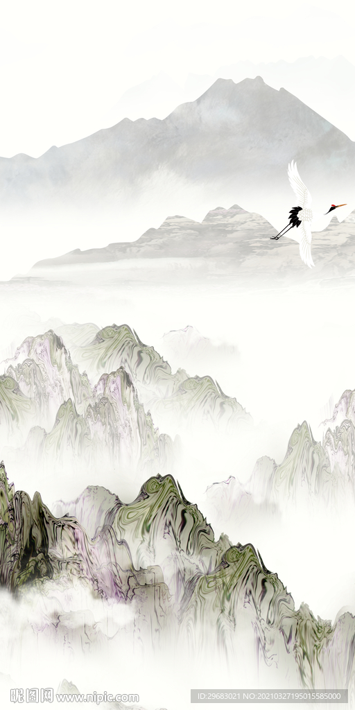 人气玄关画风景画 TIF分层