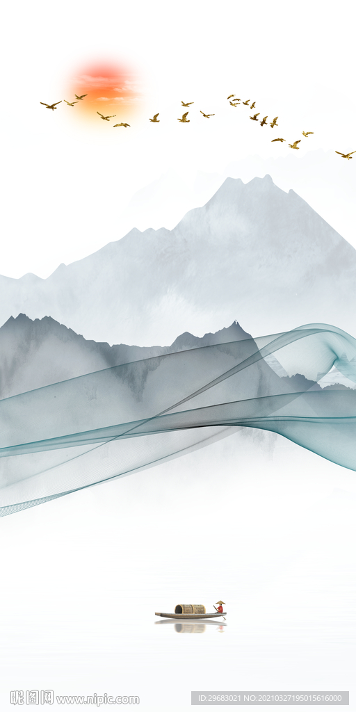 意境玄关画风景画 TIF分层