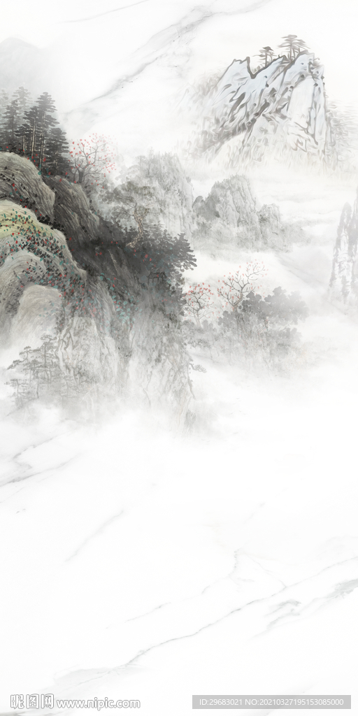 高清 玄关画意境画 tif分层