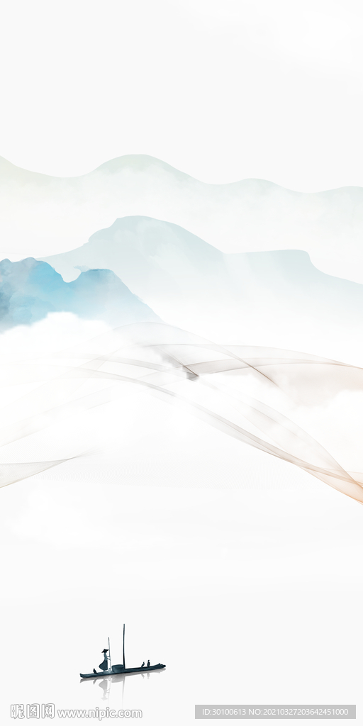 背景墙山水玄关框画 tif分层