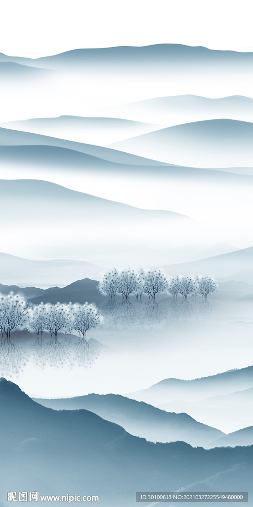 高清 高档山水新画 tif分层