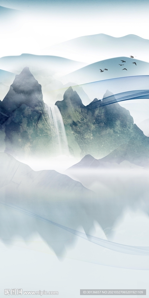 新中式背景墙玄关 TIF分层