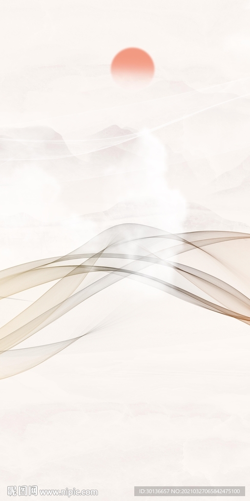 线条大气新无框画 TIF分层