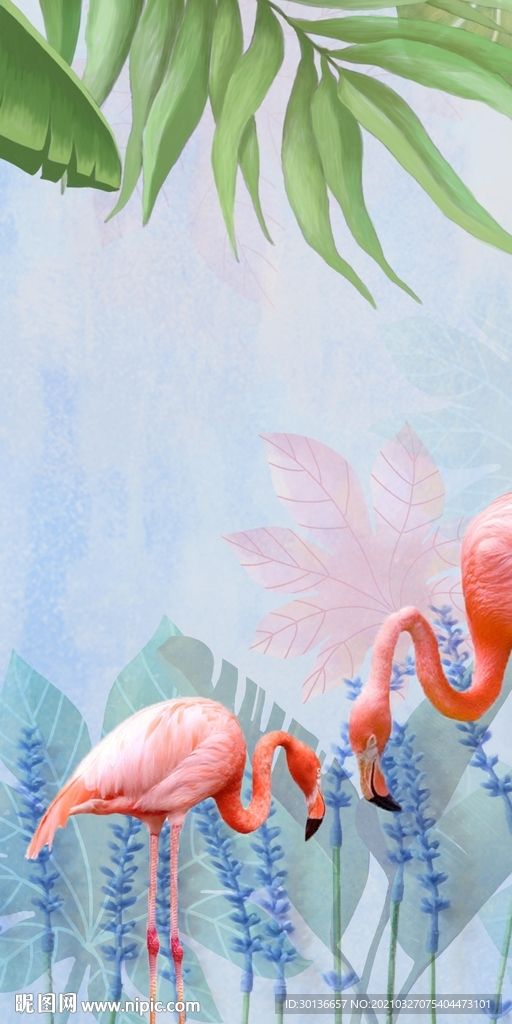 高清 玄关羽毛框画 TIF分层