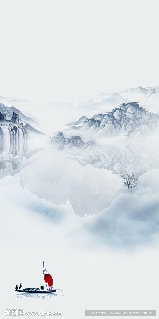 新款风景玄关山水 TIF分层