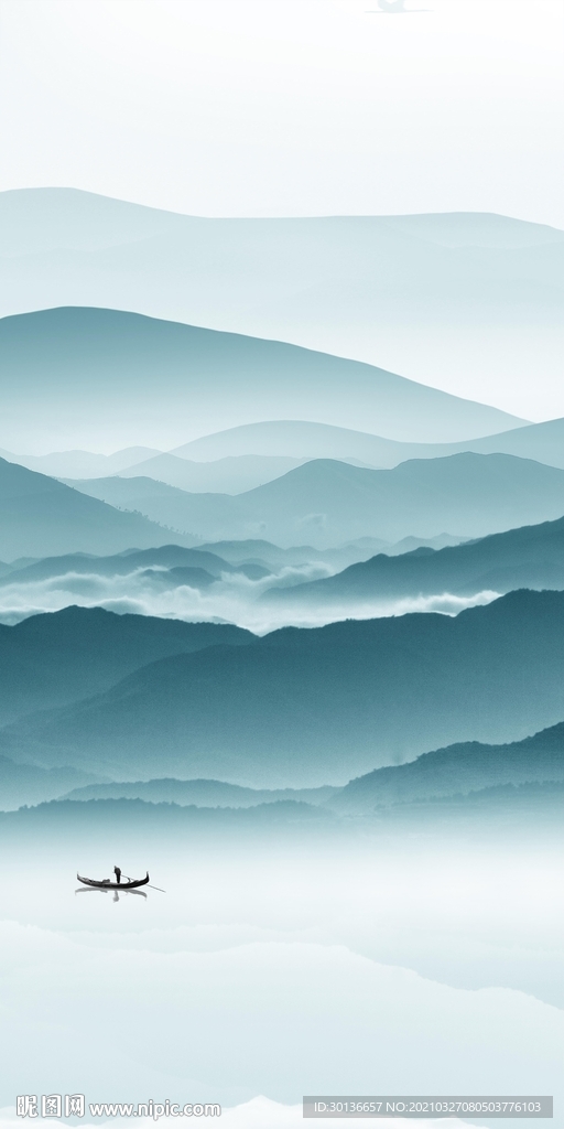 爆款风景玄关山水 TIF分层