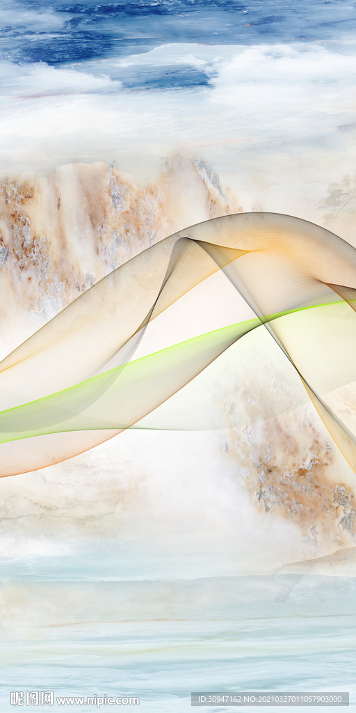 石纹新高档玄关画 TIF分层