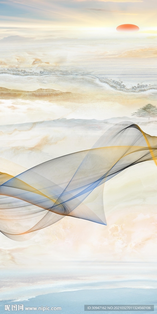 爆款新高档玄关画 TIF分层