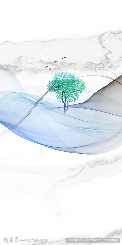线条新高档玄关画 TIF分层