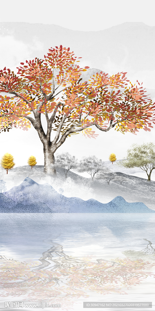 爆款最新玄关画 TIF分层