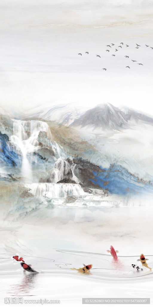 石纹新款大气玄关画