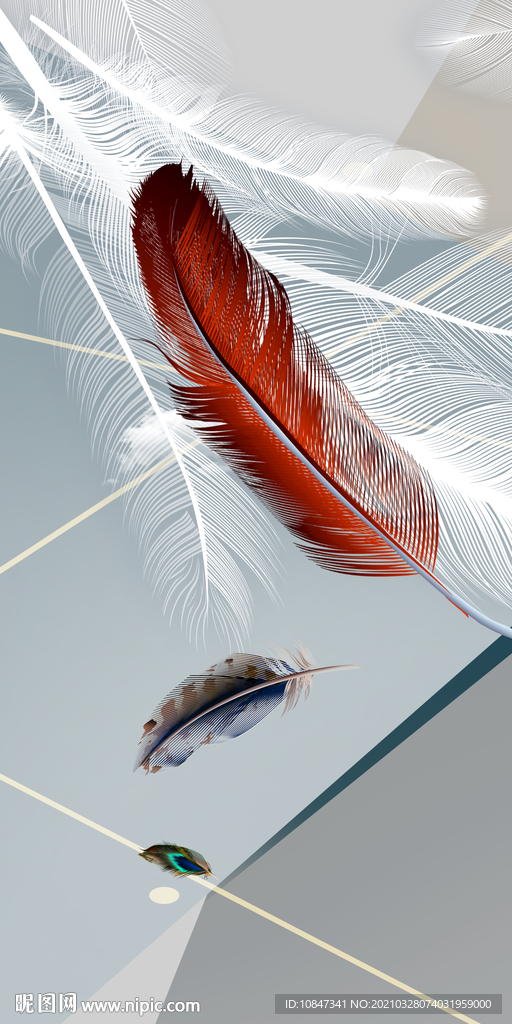 高清 简欧唯美玄关 TIF分层