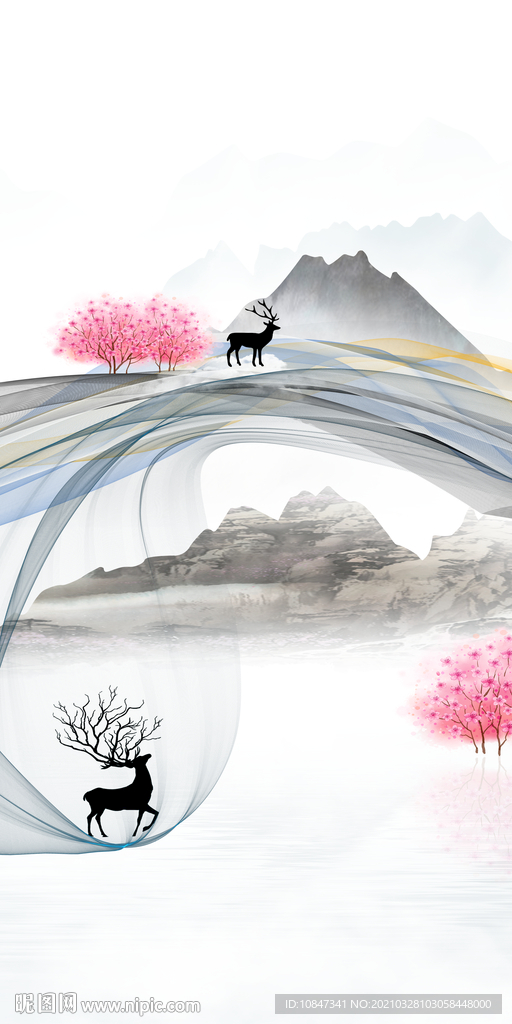 大气 中式唯美玄关 TIF分层