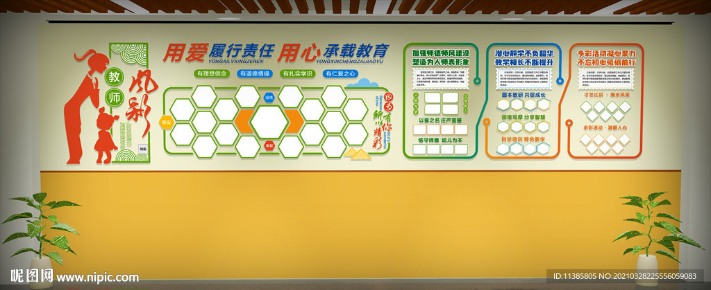 教师风采文化墙