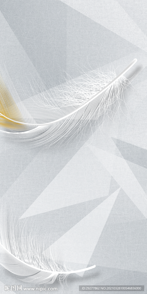 高清羽毛玄关框画 TIF分层