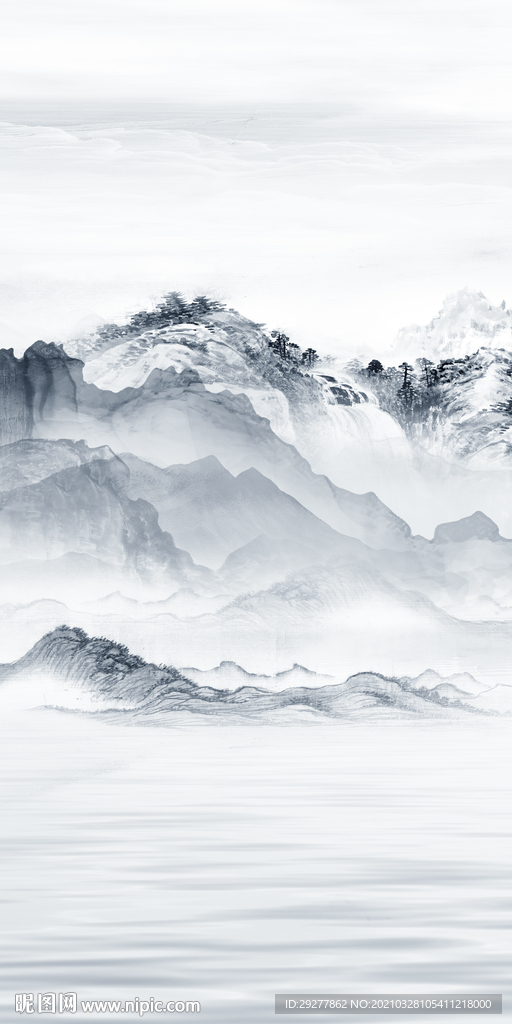 高清 意境玄关画 TIF分层