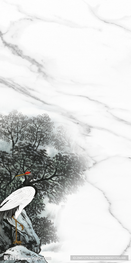 新款玄关意境山水 TIF分层